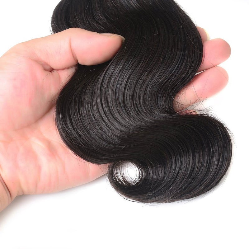 Luxnovolex Brazilian Hair Body Wave 4 Bundle Deals Brazilian Virgin Hair Wavy 8A Grade 100% Unprocessed Human Hair Weave Bundles Short Sew In Hair Extentions - Image 5